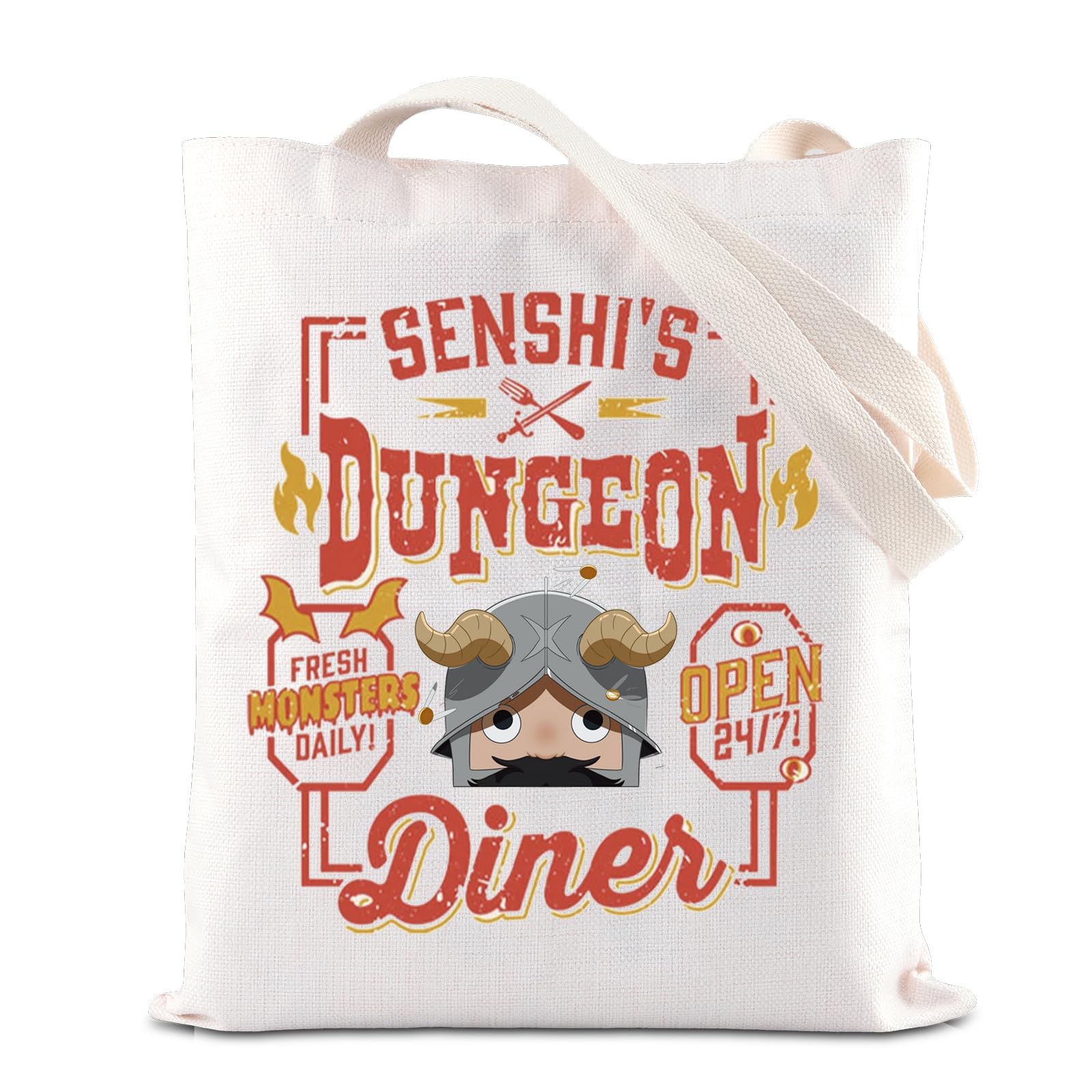 FOTAP Dungeon Diner Inspire Tote Bag Japanese Anime Gift RPG Gamer Gift Cooking Adventure Shoulder Bag