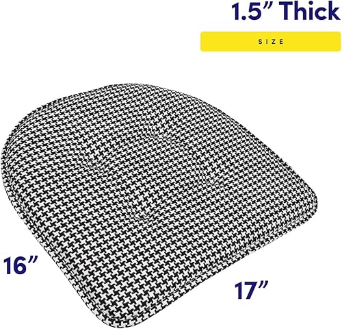 Miniatura 2 de Sweet Home Collection - Cojín de asiento de espuma viscoelástica y respaldo de caucho antideslizante con capitoné para silla, cojín en U, 17x16