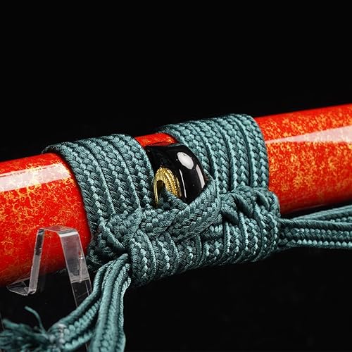 Miniatura 15 de ShadowDancer Espada Katana hecha a mano de espiga completa, auténtica hoja de acero T10/1095 con hamón real, no temperamento de arcilla L6 y borde