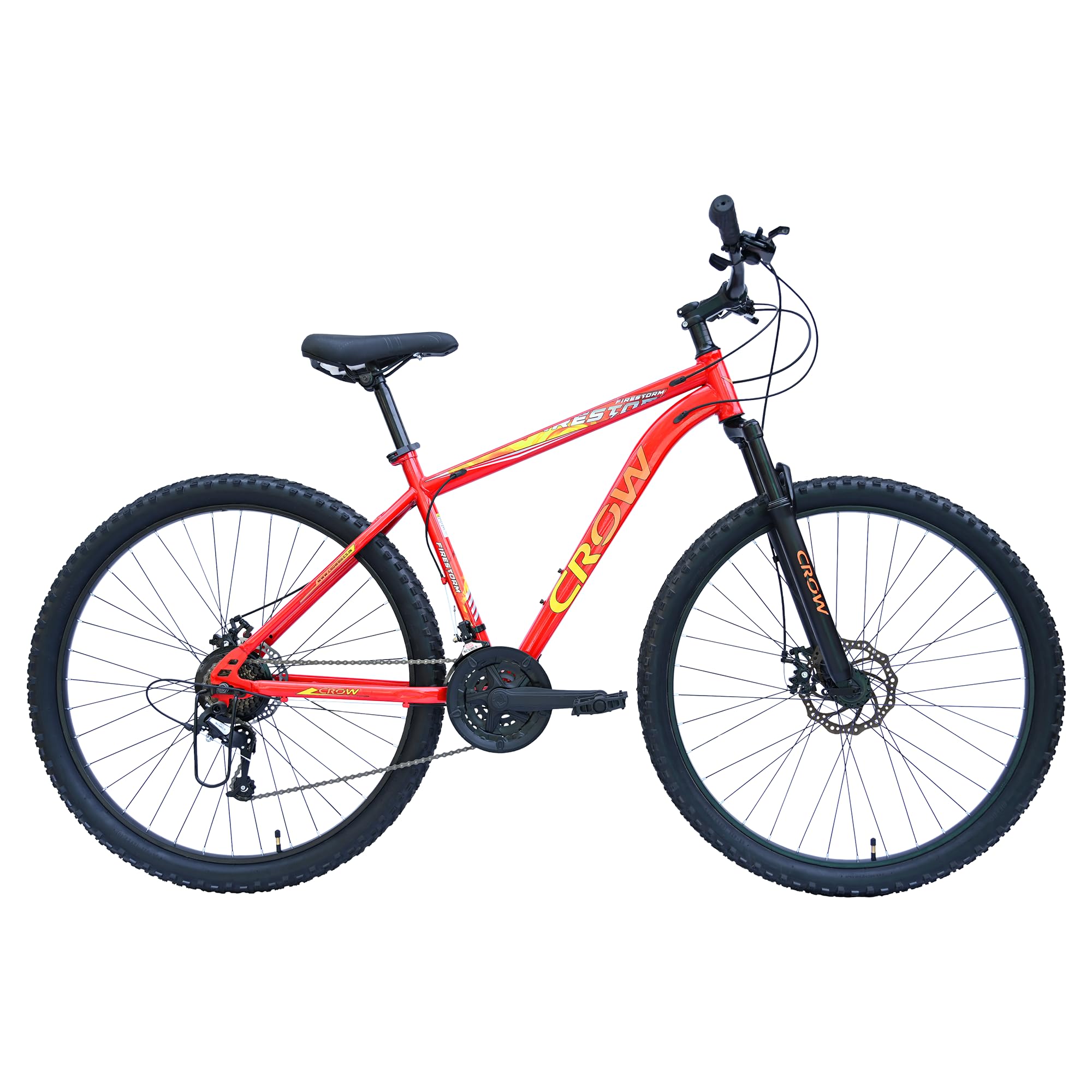 CROW - FIRE Storm 21 Speed Gear Cycle | 27.5" T Cycle for Boys 12 to 15 Years | Bicycle for Men Adult | Mountain Bike with Front Suspension & Dual Disc Brakes| Unisex 27.5 INCH MTB Cycle for Men-picture-26