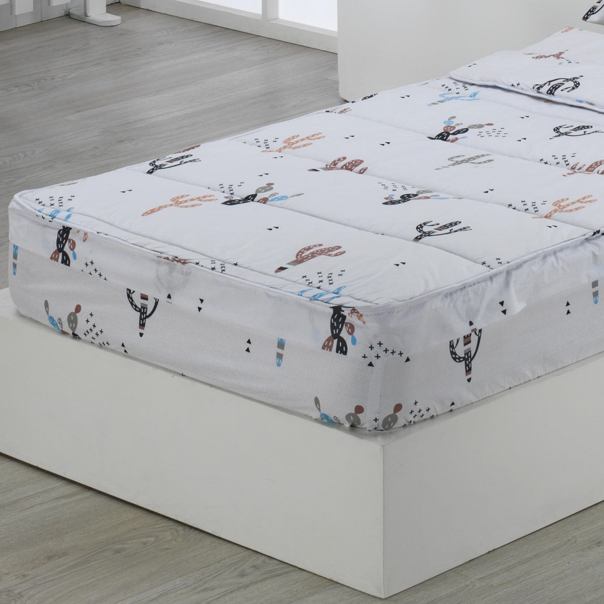 DHESTIA HOME Saco Nórdico con Cremallera Edredón Ajustable Cama Infantil Cactus Color Único Talla Cama 105