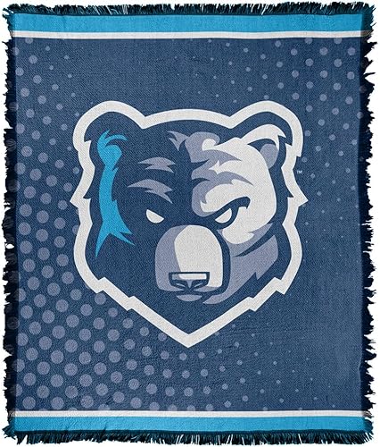 Bob Jones University Blanket 50x60 Logo Dots Woven Tapestry Cotton Blend Fringed Throw Blanket