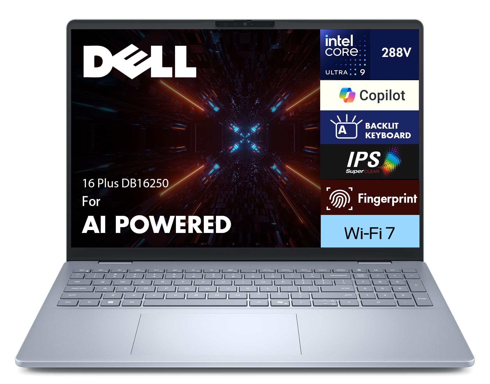 16 Plus db16250 AI Business Laptop 16.0-inch WQXGA 15th Gen (Intel Ultra 9-288V, 32GB LPDDR5X, 2TB M.2 PCIe SSD, Intel Arc 140V Graphics, Fingerprint, Bluetooth 5.4, Backlit KB, Win 11 Pro)