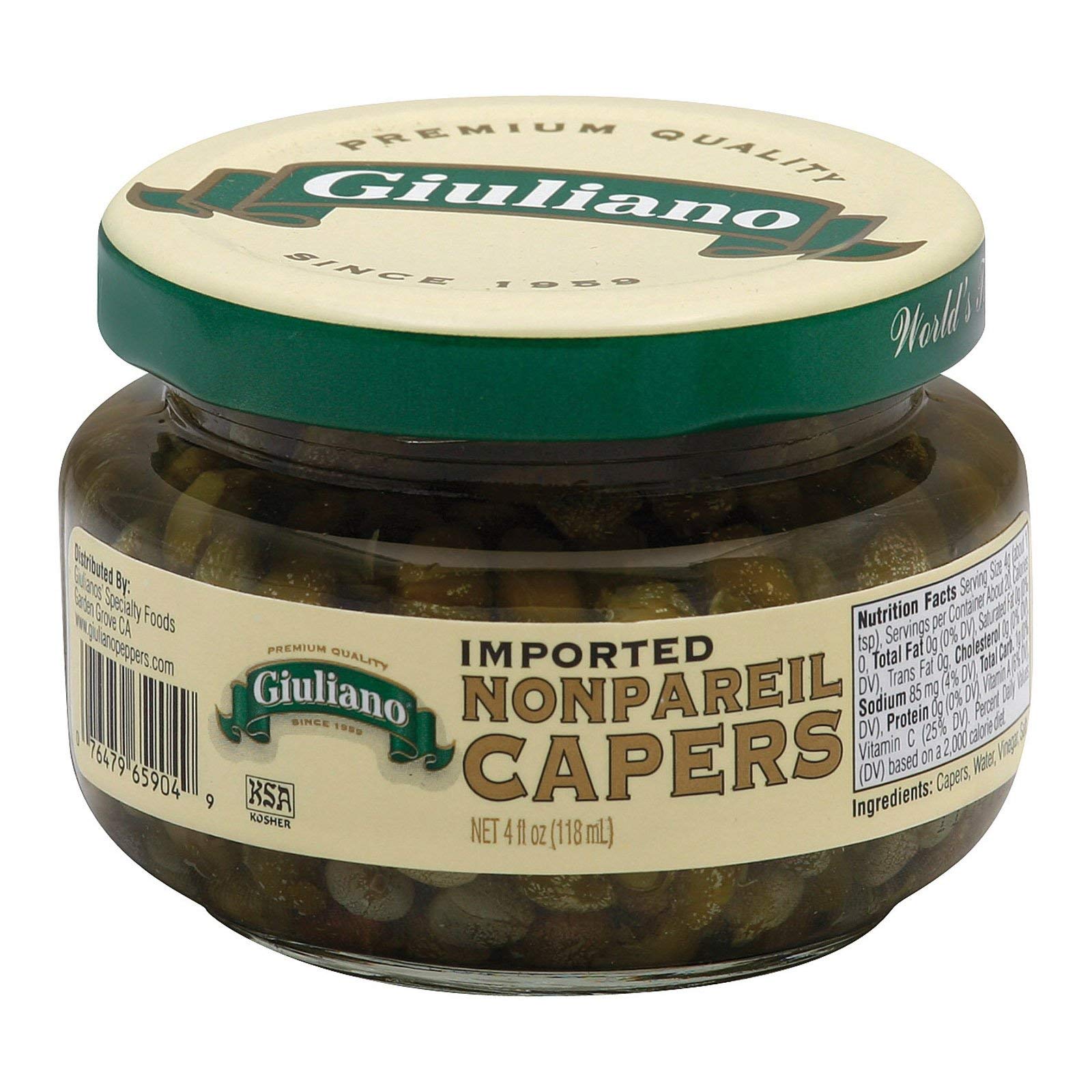 Giulianos Nonpareil Caper, 4 Ounce - 12 per case.12