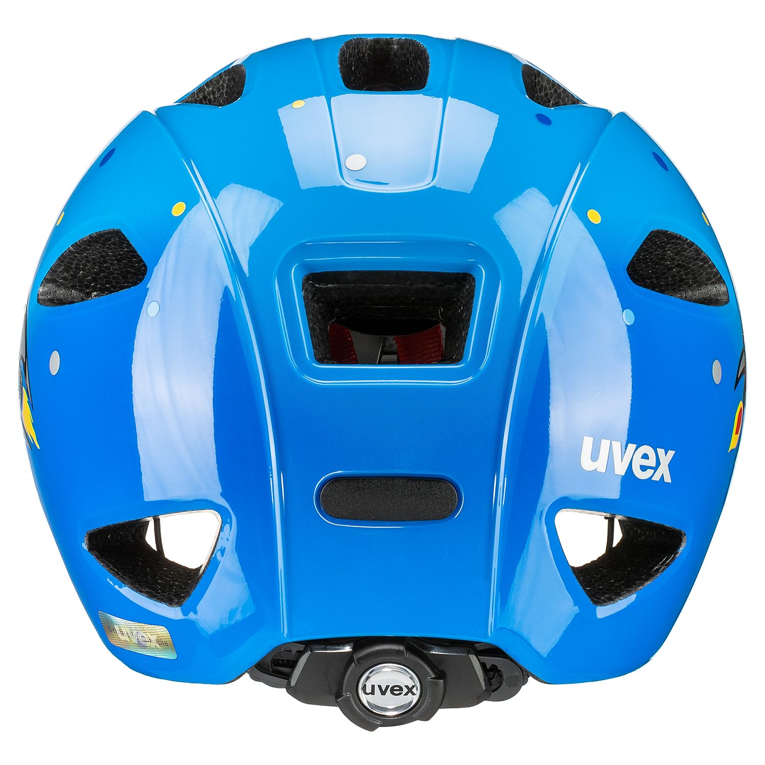 uvex oyo style - lekki kask rowerowy dla dzieci - indywidualna regulacja wielkości - możliwość zainstalowania światła LED - blue rocket - 50-54 cm