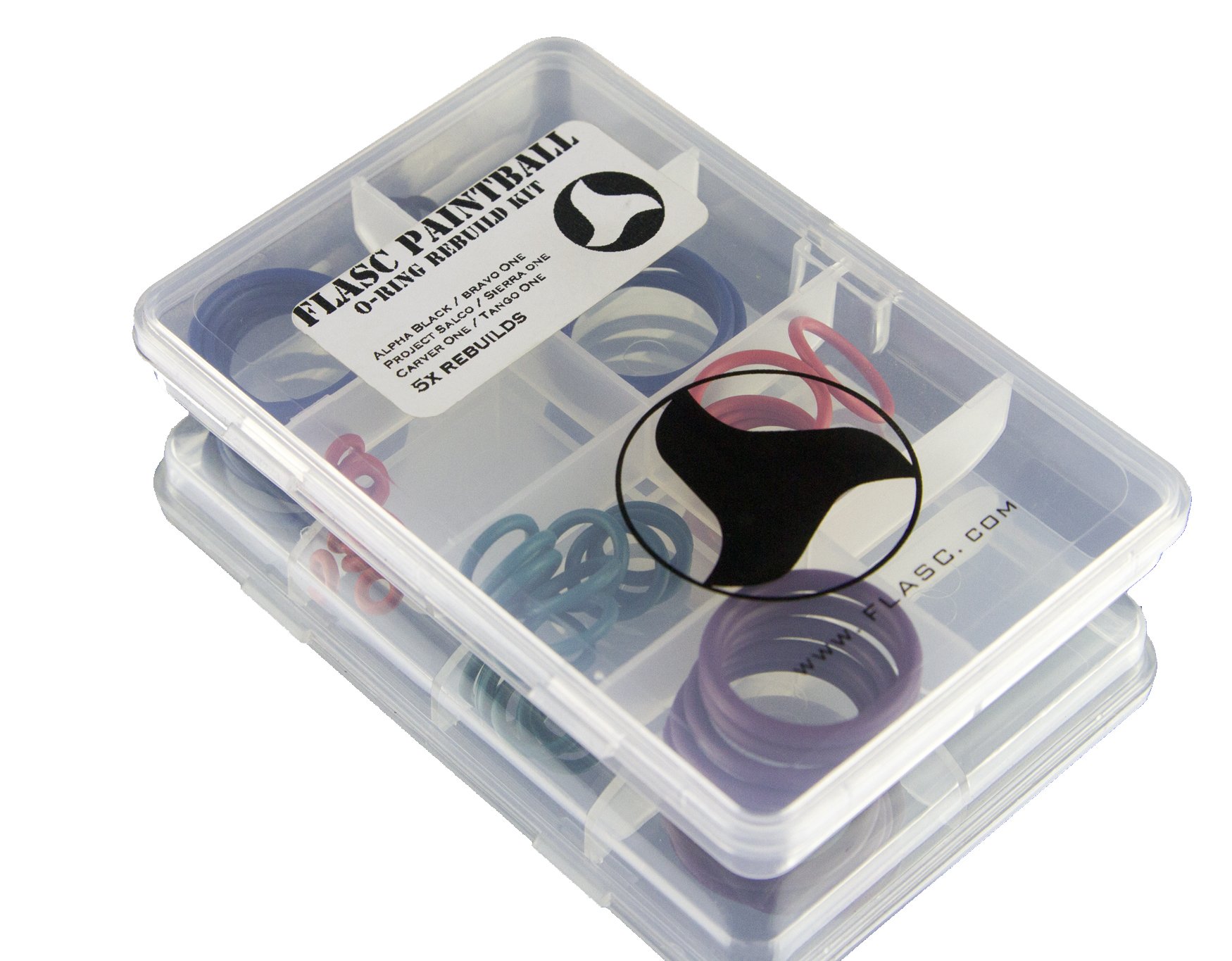 Flasc Paintball Tippmann Project Salvo/Sierra One Oring kit with 5X Rebuilds Color Coded