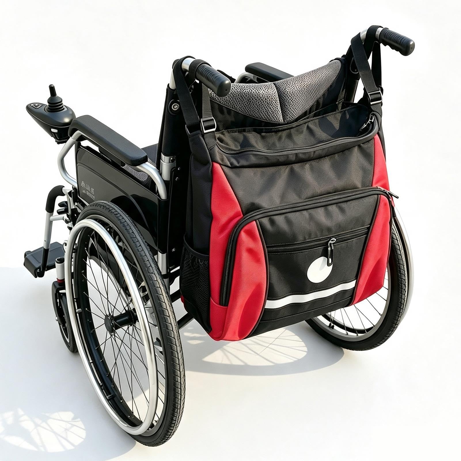 Bolsas para Silla de Ruedas,Bolsa Sillas de Ruedas para la mayoría de andadores,Mochila silla de ruedas con Franja Reflectante para La Mayoría de Cochecitos de Bebé Mobility Scooters