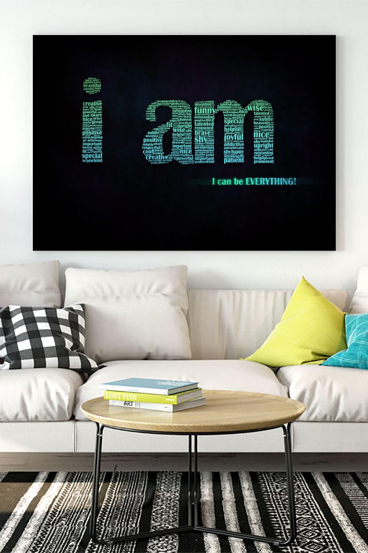 Postermanya (pster17233) I Am Motivasyon Kanvas Tablo 40 x 60