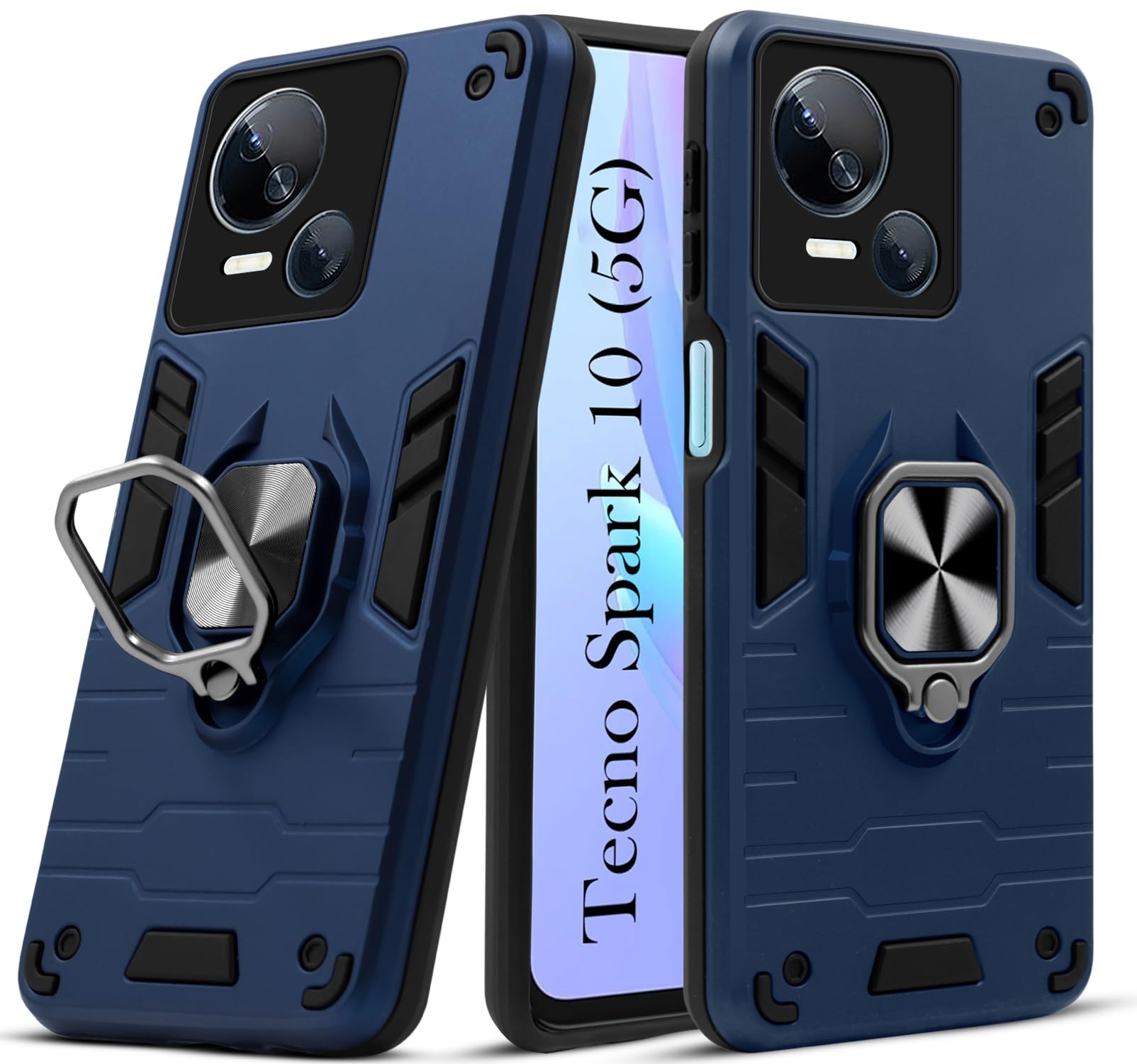 Jkobi Back Cover Case for Tecno Spark 10 5G (Shockproof Polycarbonate Dual Layer Hybrid Armor |Robust Blue) (B0CMQCB26Y) Amazon Price History, Amazon Price Tracker