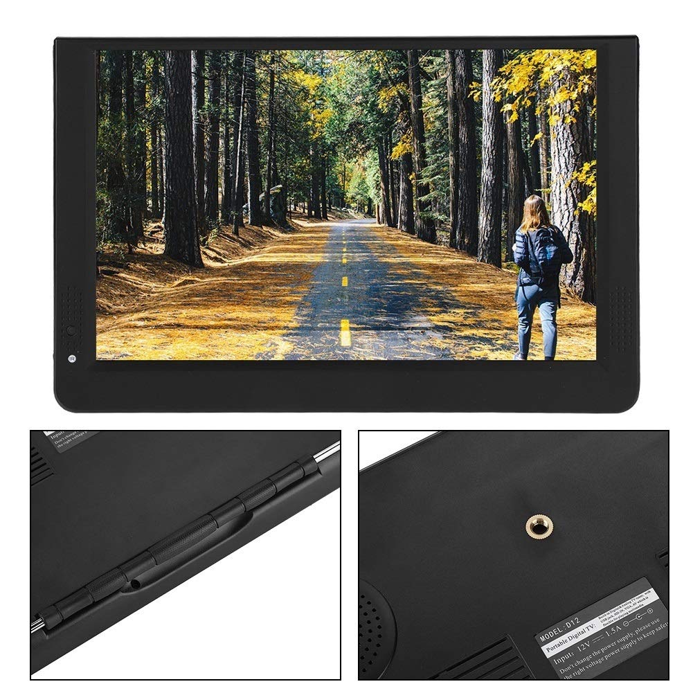 LCD TV - 1080P Portable Mini 12 Pouces 16: 9 LED Portable Lecteur Numérique TV Télévision