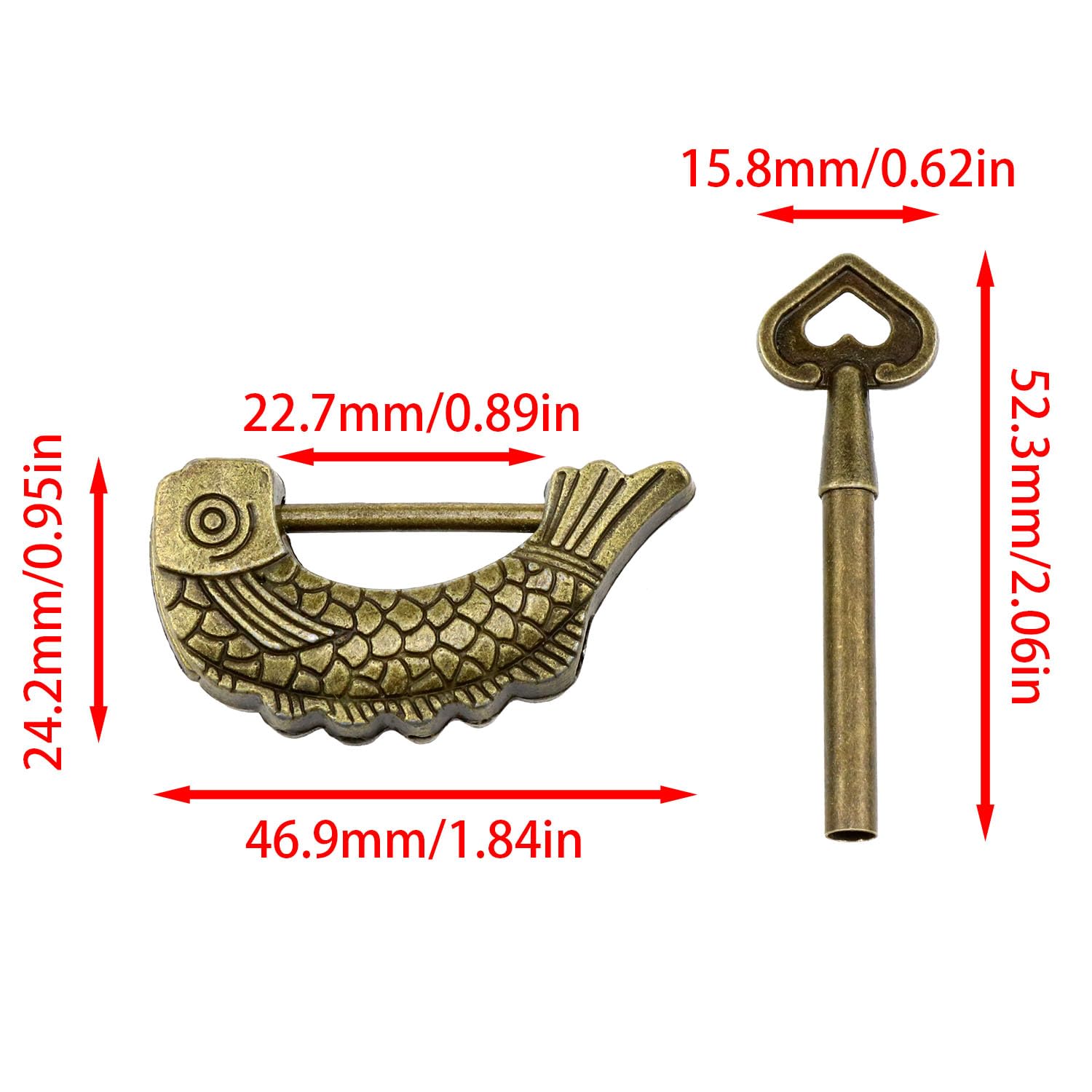 Yocimango New Fish Shaped Retro Padlock Bronze Fish Shape Vintage Lock Fish Pattern Lock with Key for Jewelry Box Wooden Suitcase, Drawers (Bronze) -1 Set - Amazon.com Yocimango New Fish Shaped Retro Padlock Bronze Fish Shape Vintage Lock Fish Pattern Lock with Key for Jewelry Box Wooden Suitcase, Drawers (Bronze) -1 Set - Amazon.com