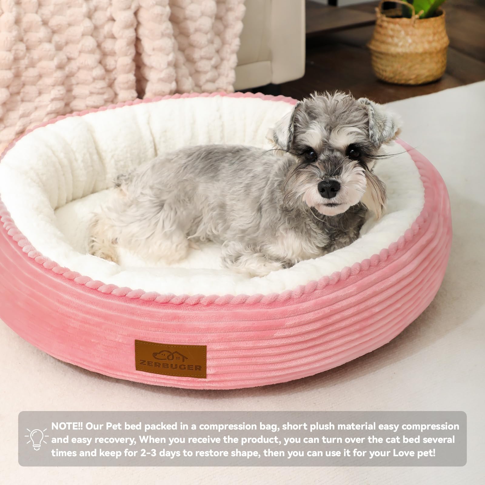 Camas para Gatos de Interior, Camas para Perros pequeños, Cama para Mascotas de Regalo para Cachorros y Gatitos, Extra Suave y Lavable a máquina, con Parte Inferior Antideslizante y Resistente al