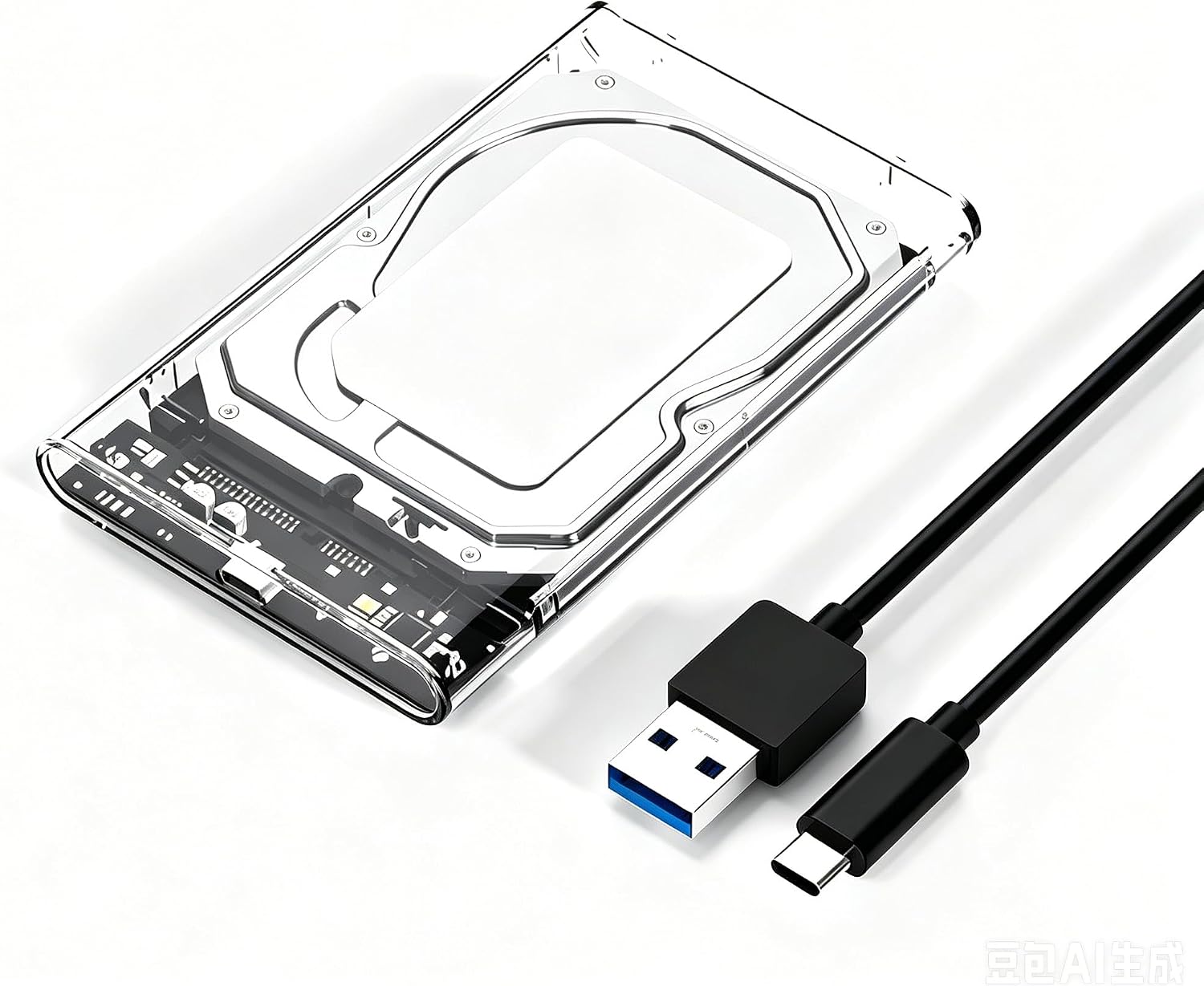 2.5 Inch Hard Drive Enclosure, USB 3.1 to SATA External Hard Drive Reader, 5Gbps Hard Disk Enclosure 7mm/9.5mm, Tool-Free Plug and Play, Support Up to 6TB SATA HDD SSD