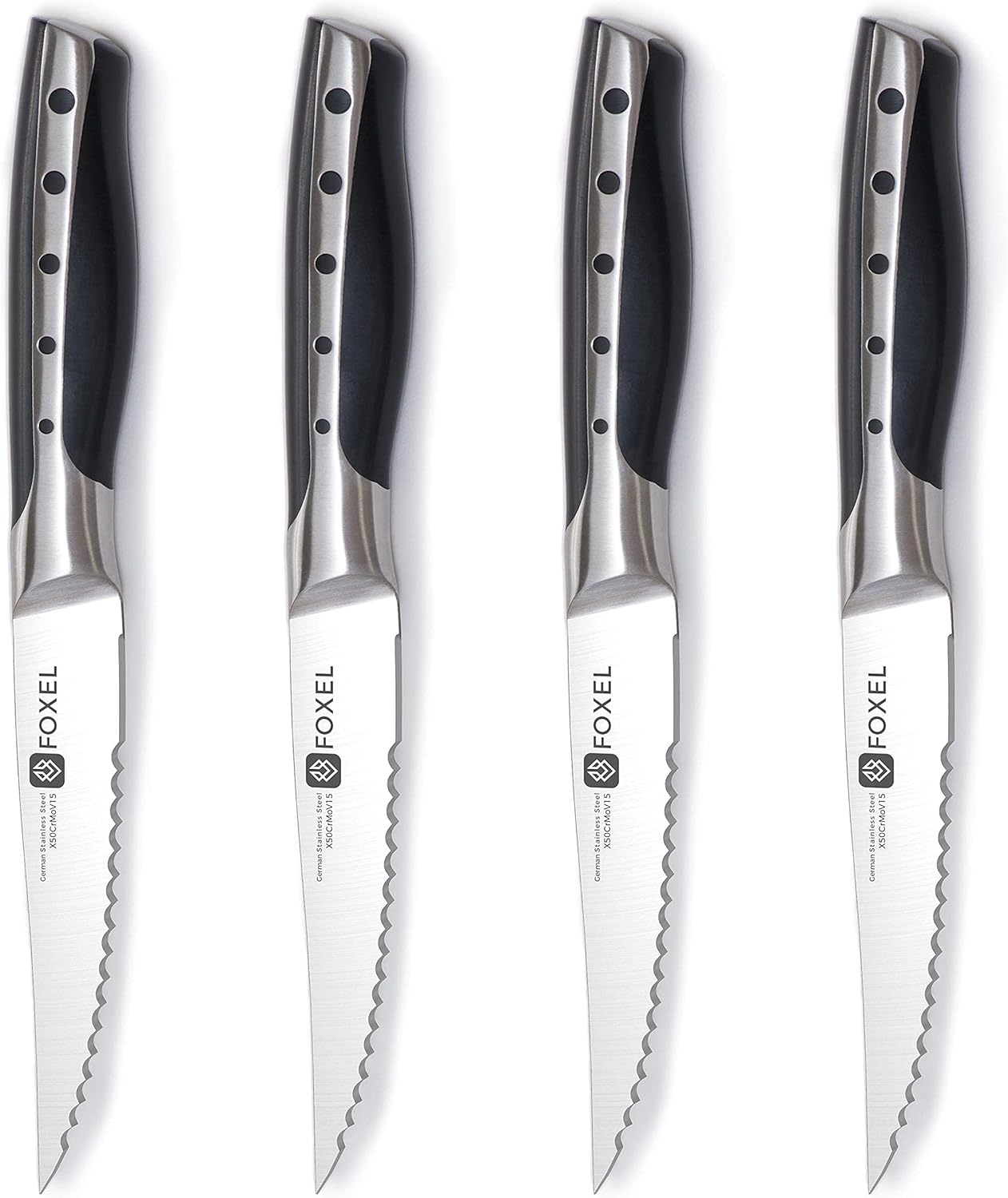 FOXEL Dishwasher Safe Steak Knives Knife Set of 4, 8, or 12