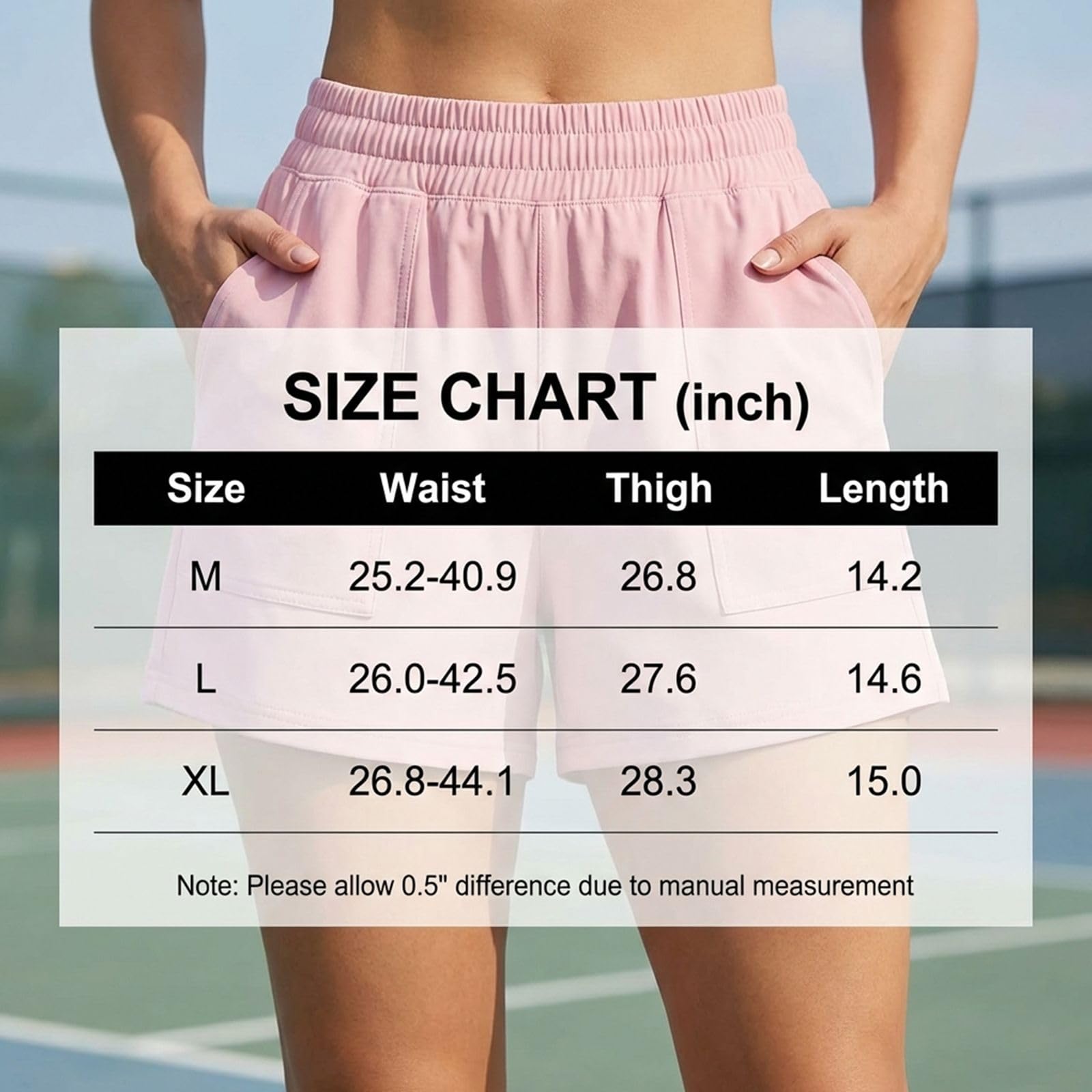 Pantalones cortos casuales para mujer, cómodos pantalones cortos deportivos con bolsillos — view 5