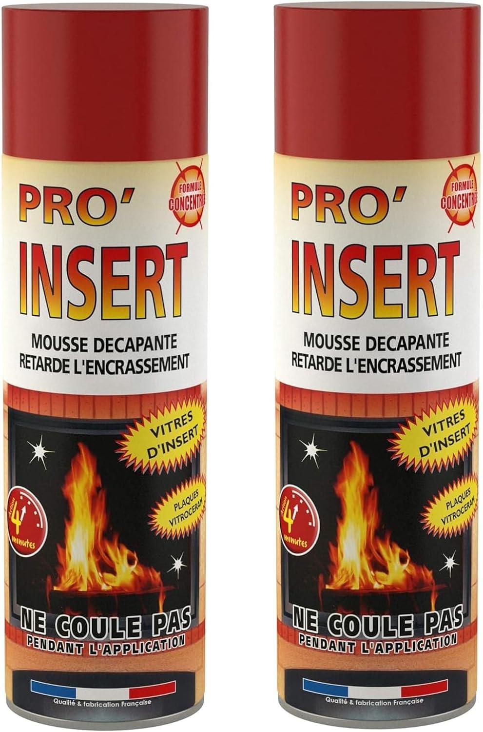 Fulgator - PRO INSERT - Mousse décapante Vitres inserts - Lot de 2 x 500 ML - Fabriqué en France