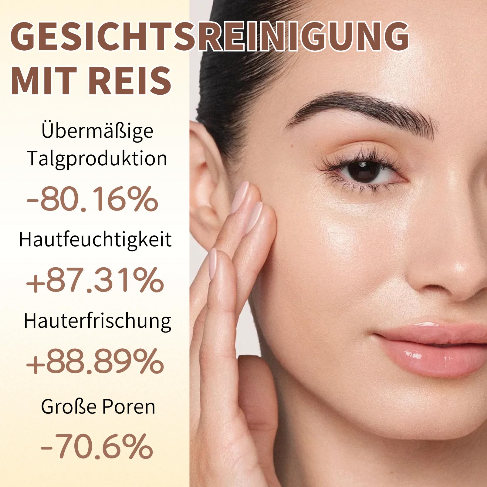 Rice Water Face Wash – Pulizia del viso con riso – Schiuma detergente viso – Detergente in schiuma naturale – Pulitore viso idratante – Pulizia profonda dei pori