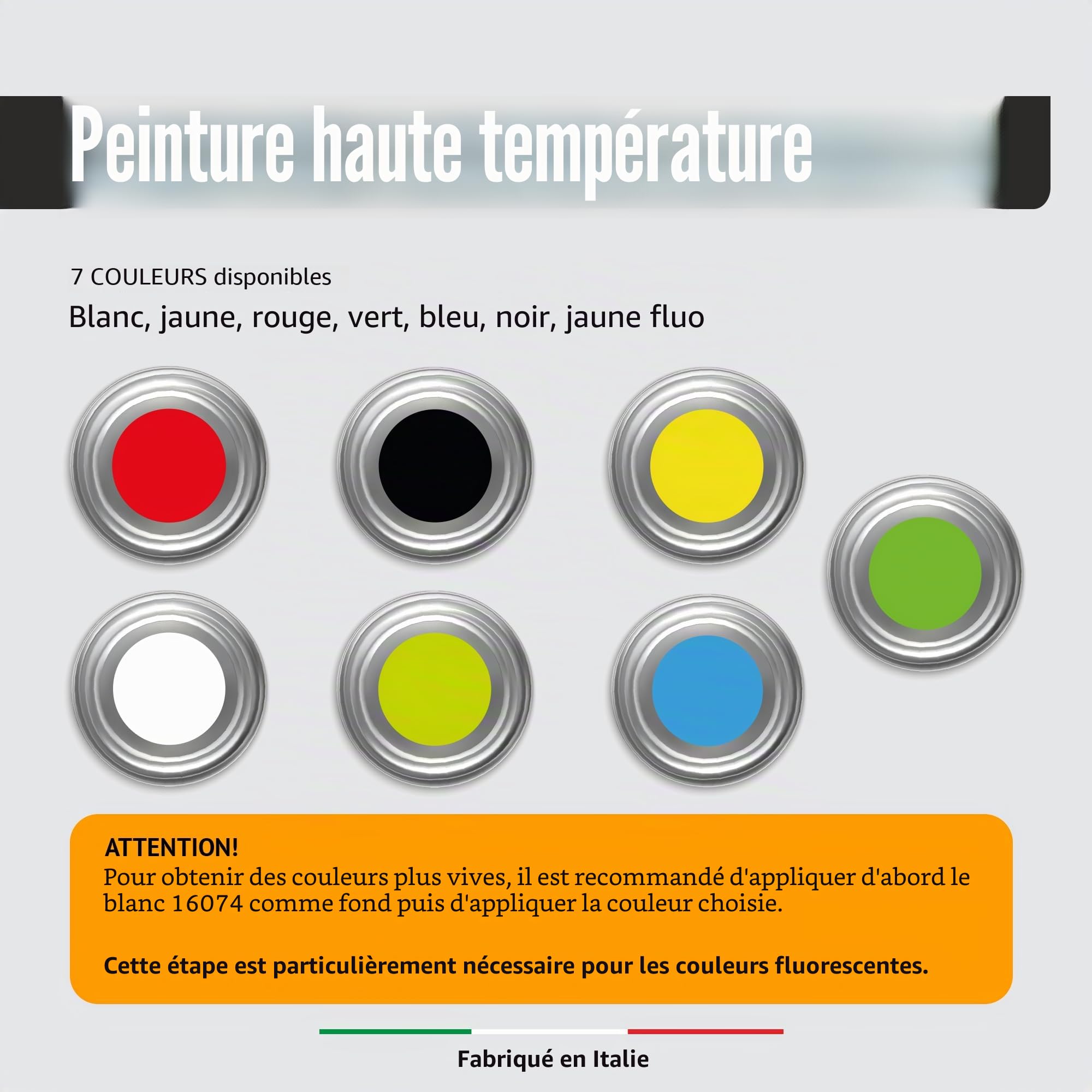 4R Quattroerre.it 16073 Peinture pour étriers de Frein Haute Température Bleu 100 ml