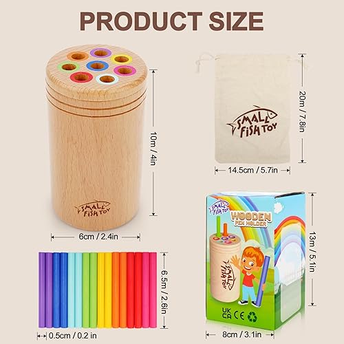 Miniatura 4 de Juguetes Montessori para niños de 1 a 3 años aprendizaje de madera, juguetes de clasificación de colores para niños pequeños de 1 a 3 años,