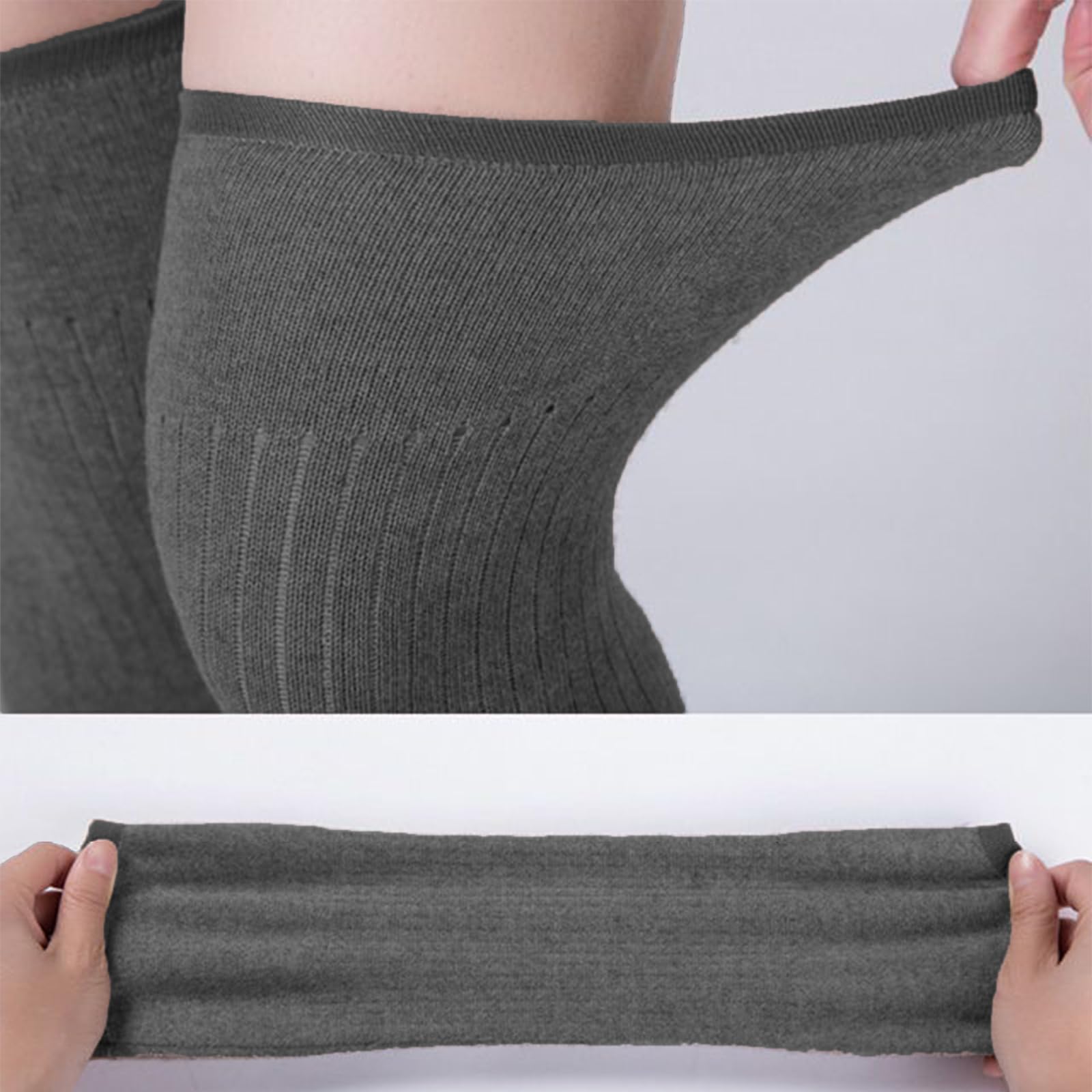 Helweet Ginocchiere Elastiche Termiche per Sport, Danza, Yoga, Corsa (L)