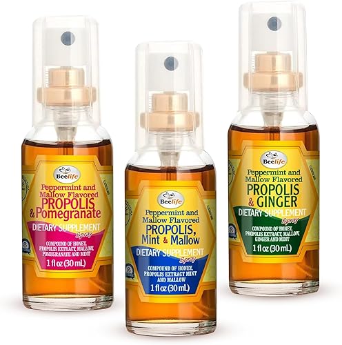 Miniatura 8 de Beelife Spray de propóleos para la garganta, aroma calmante de miel, menta y malva, apoyo inmunológico natural y alivio del dolor de garganta