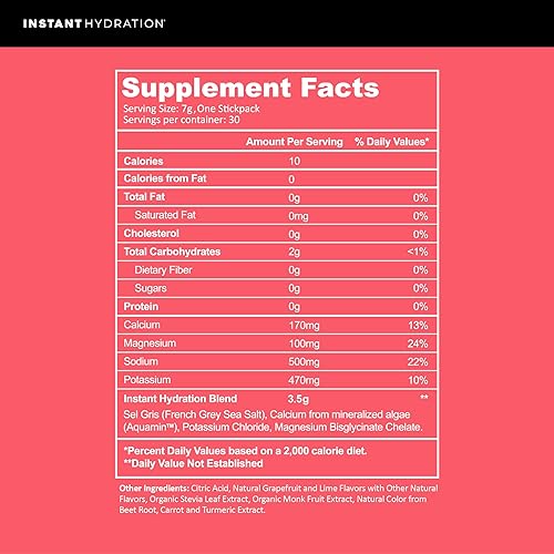 Miniatura 9 de Instant Hydration Paquetes de electrolitos en polvo  Mezcla de bebida con electrolitos de frambuesa  Cero azúcar  Keto, vegano, sin gluten, sin OMG
