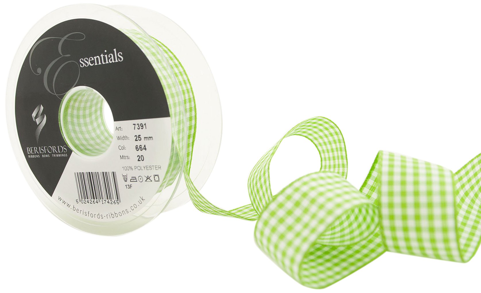 Berisfords 664 Meadow Gingham Ribbon (Value Roll)