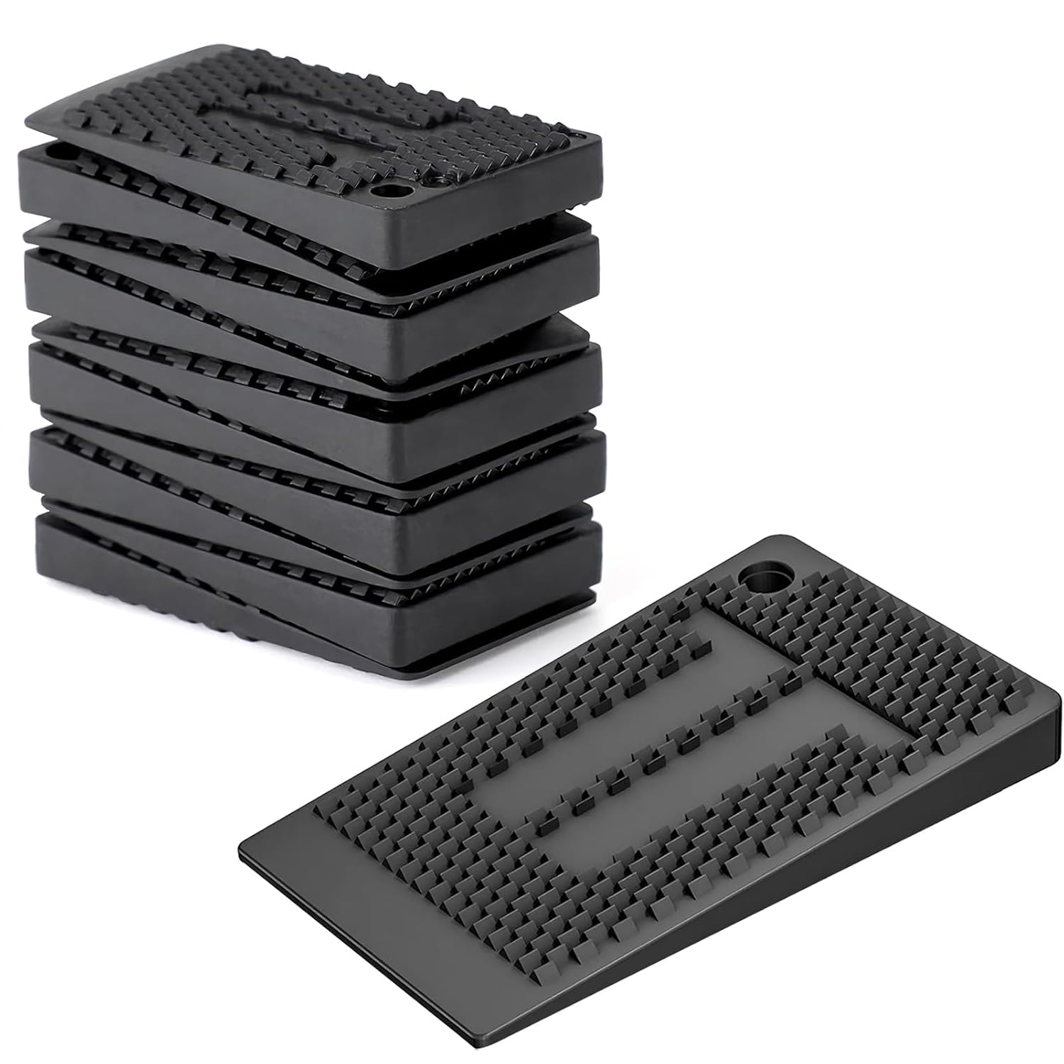 10 PCS Plastic Wedges, Levelling Feet Shims, Glazing Packers Spacers, Non-Slip Flexible Levelers Pads Rubber Feet for Furniture, Table feet, Chairs, Cabinets