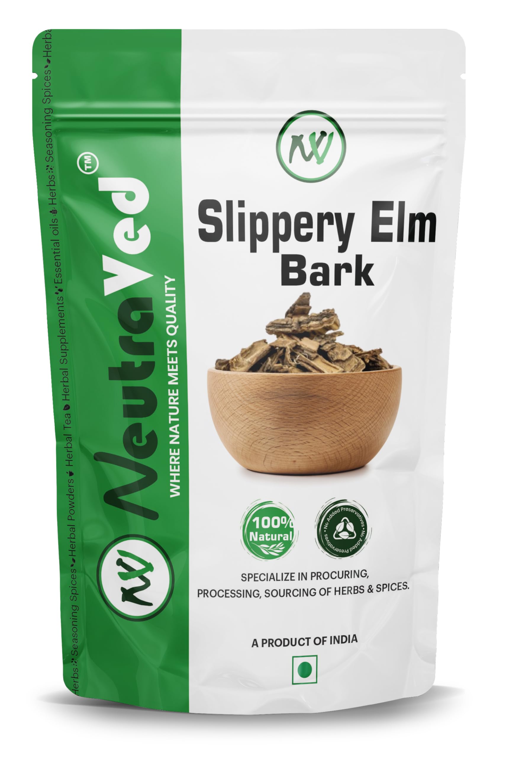 NeutraVed Slippery Elm Bark 100g | Herbal Tea | Traditionally Used Gut Wellness Herb 100g-picture-13
