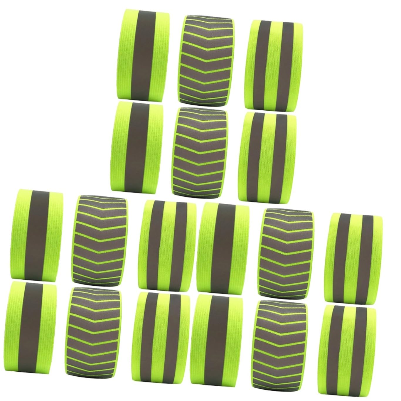 Abaodam Reflektierendes Armband Armbinden Sicherheitsband Läufer Laufgürtel Nacht Sport Reflektorbänder Reflektoren Bands Beleuchtet Sichtweite Green