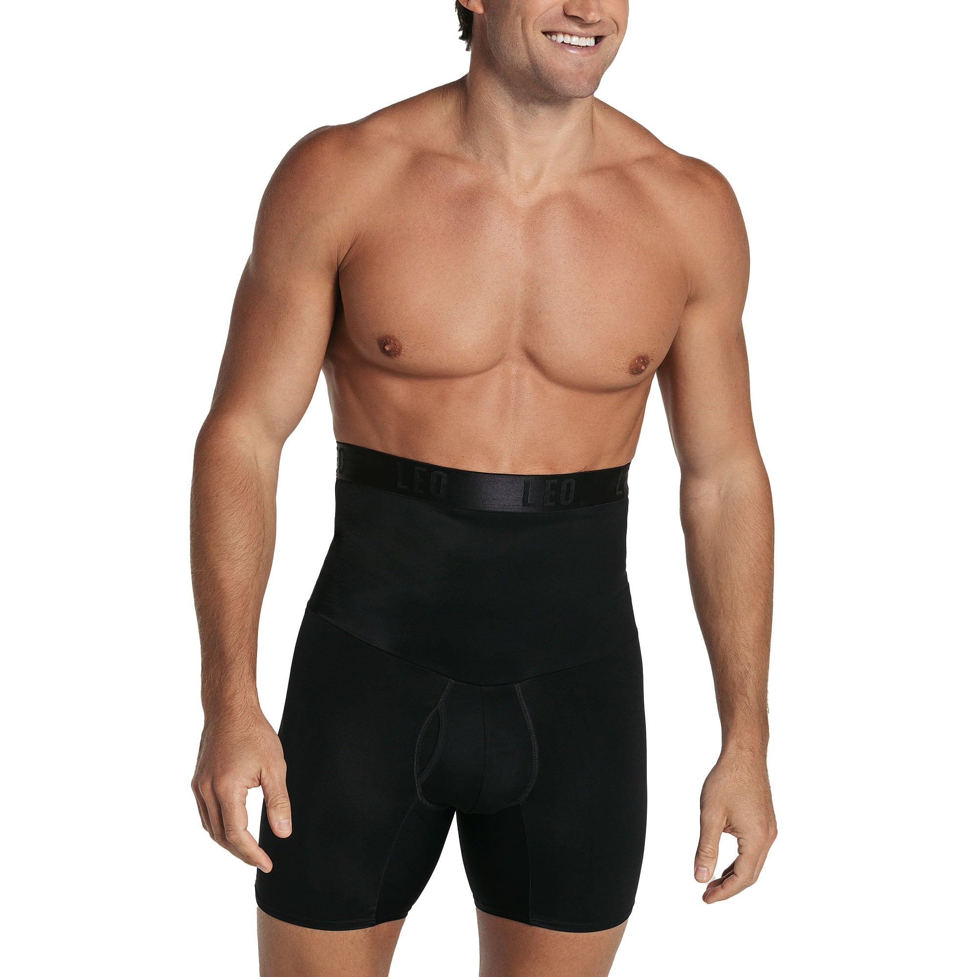 Leo Boxer Faja Reductor Abdomen - Cintura Alta Corrector de Postura para Hombre