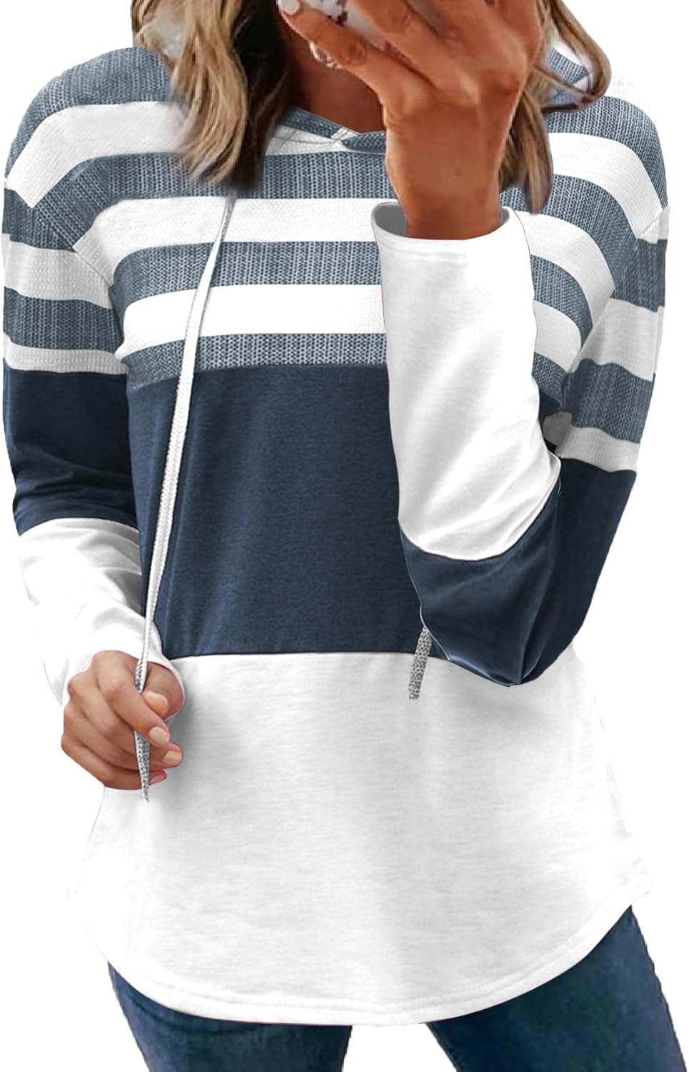 GOLDPKF Womens Sweaters Hoodies Long Sleeve Sweatshirts Woman Clothing Tops