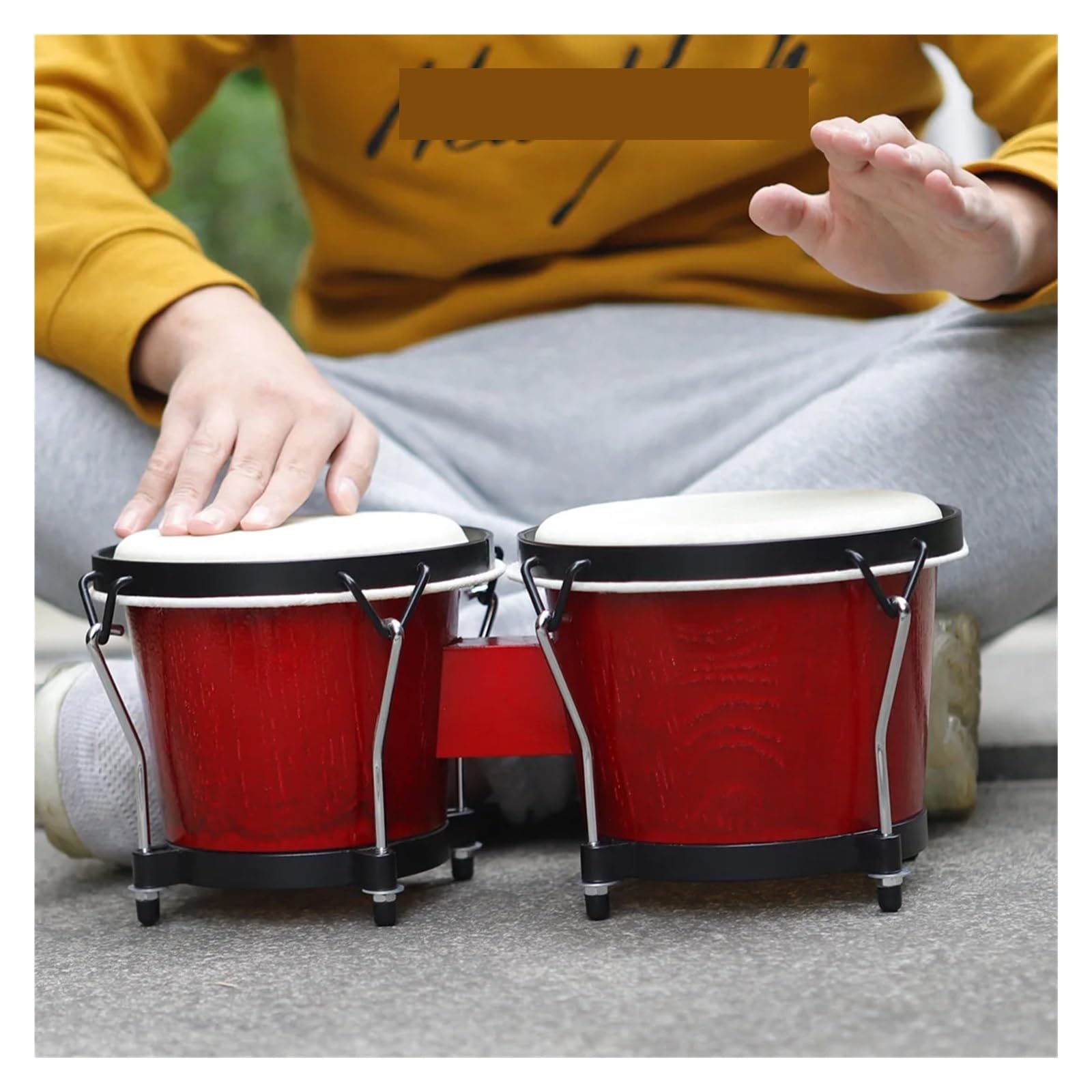 Bongos Tambor Bongo de madera maciza, tambor cubano, música estilo Jazz, instrumento Musical percusión grueso