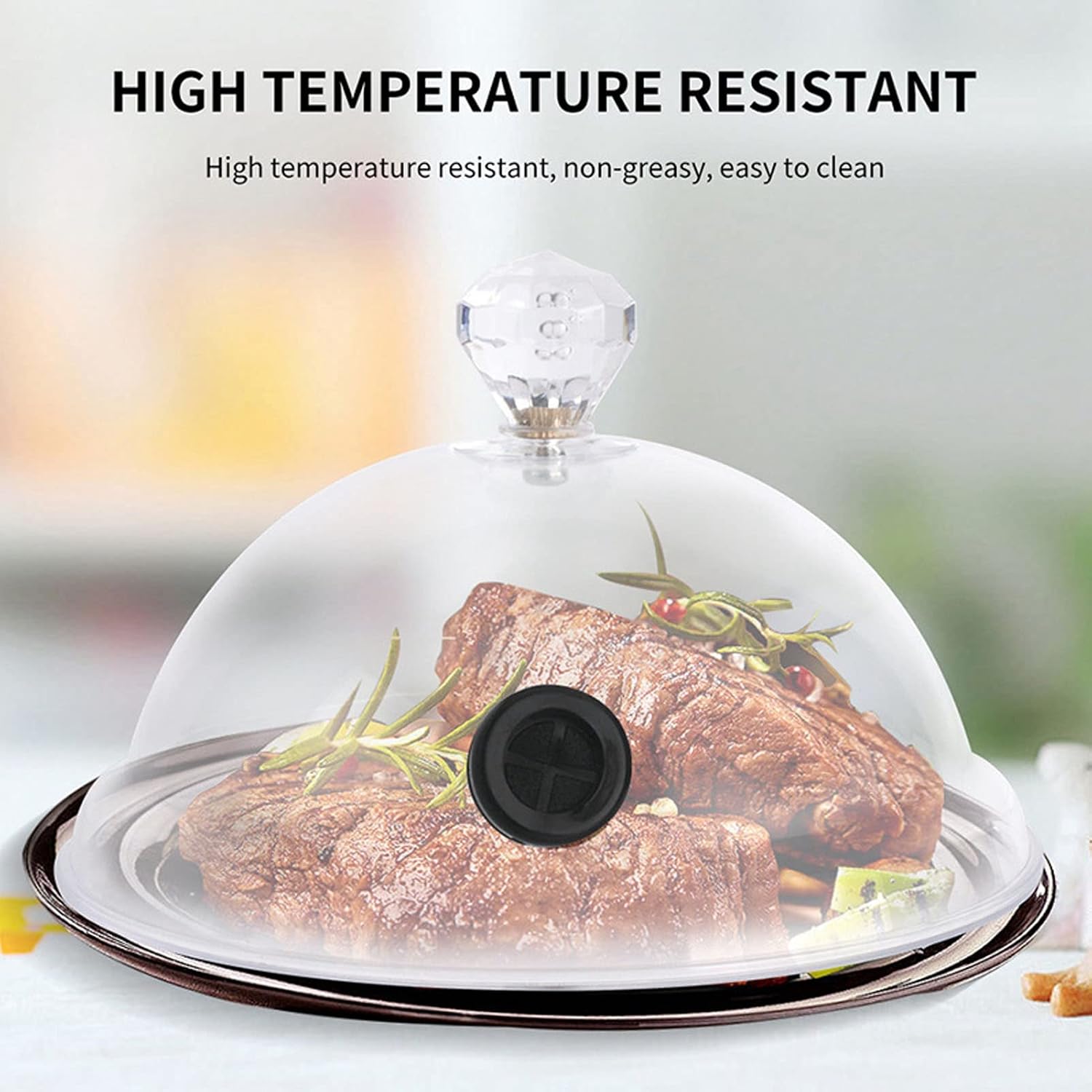 Acrylic Transparent Smoking Dome Cover, Molecular Cuisine Kitchen Tool with Smoking Lid, for Smoke Generators or Other Indoor Cooking Gadgets for Stove, Counter, Table