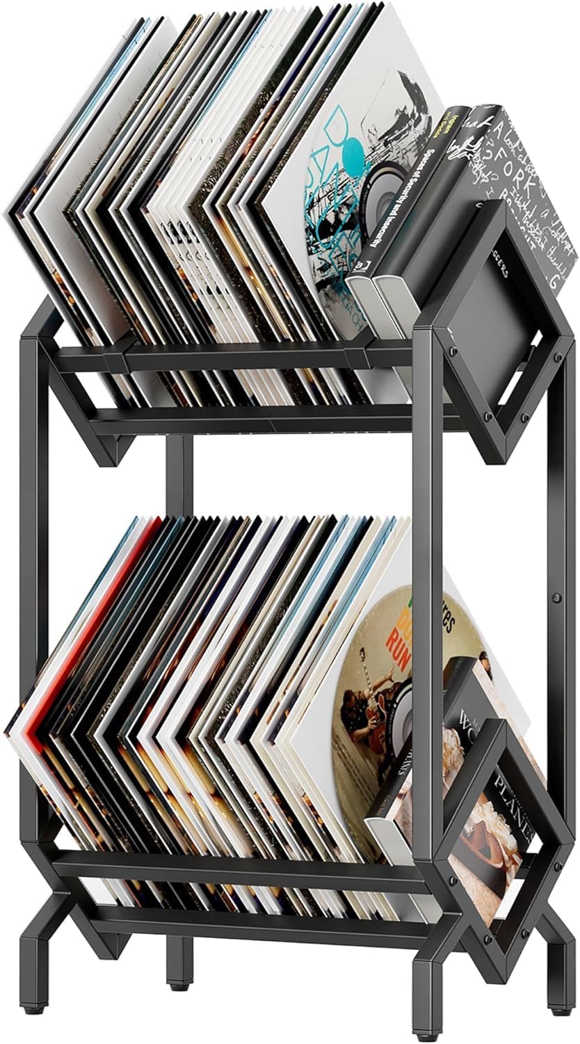 KEYSAFER Vinyl Record Storage Holder CD Rack 12 inches Album Holder ...