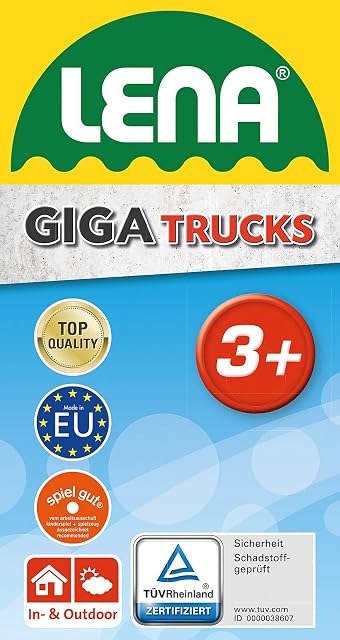 Foto 5 de 8 de Lena - Giga Trucks Pro Excavador Juguete por 3+ Años Niños, Amarillo/Negro