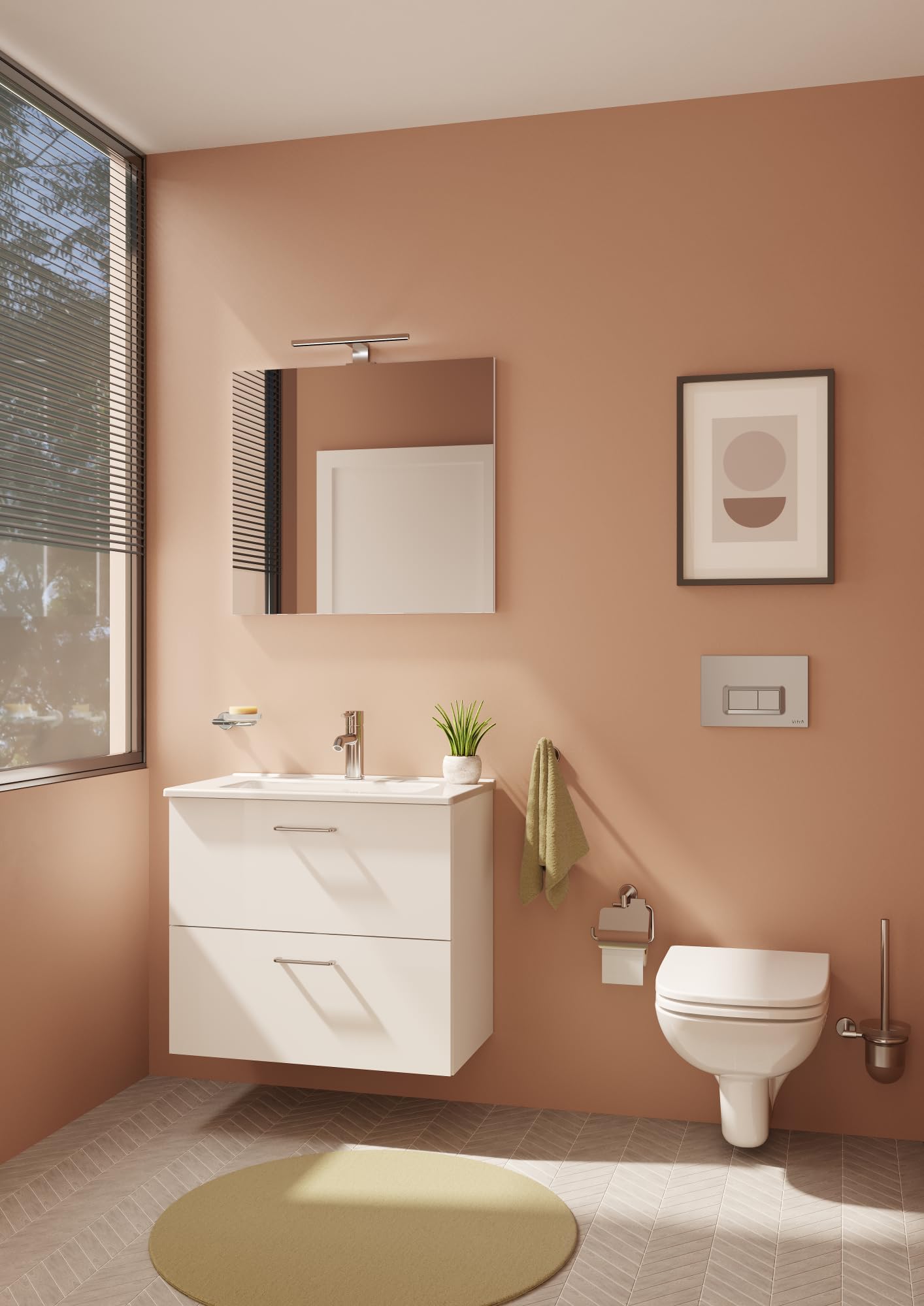 VitrA Minimax A44787 Tekli Askı, Krom
