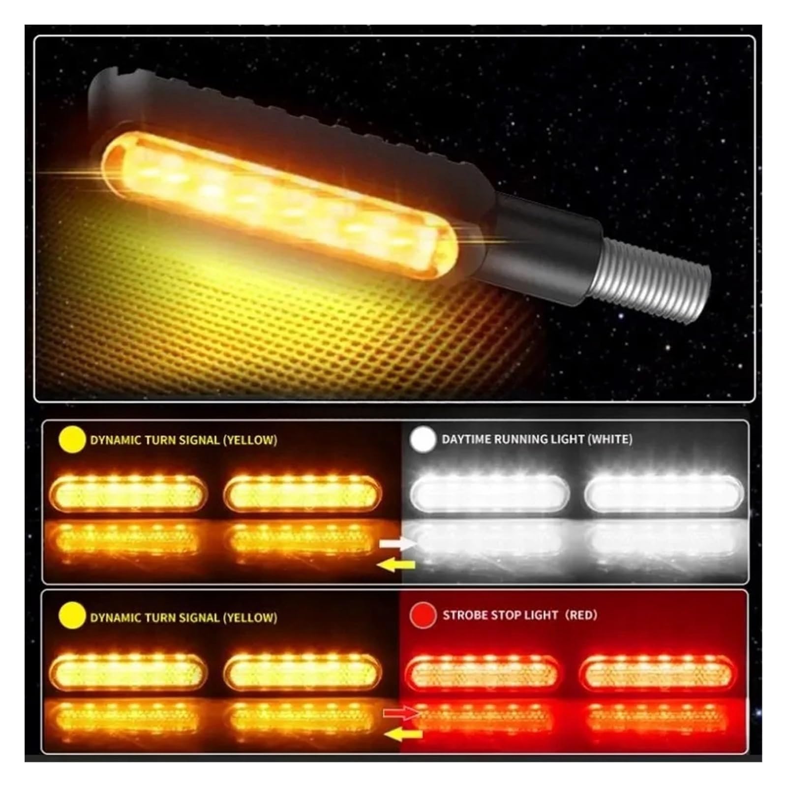 Indicatori direzione moto 16 LED Mini indicatori Indicatoris Motos