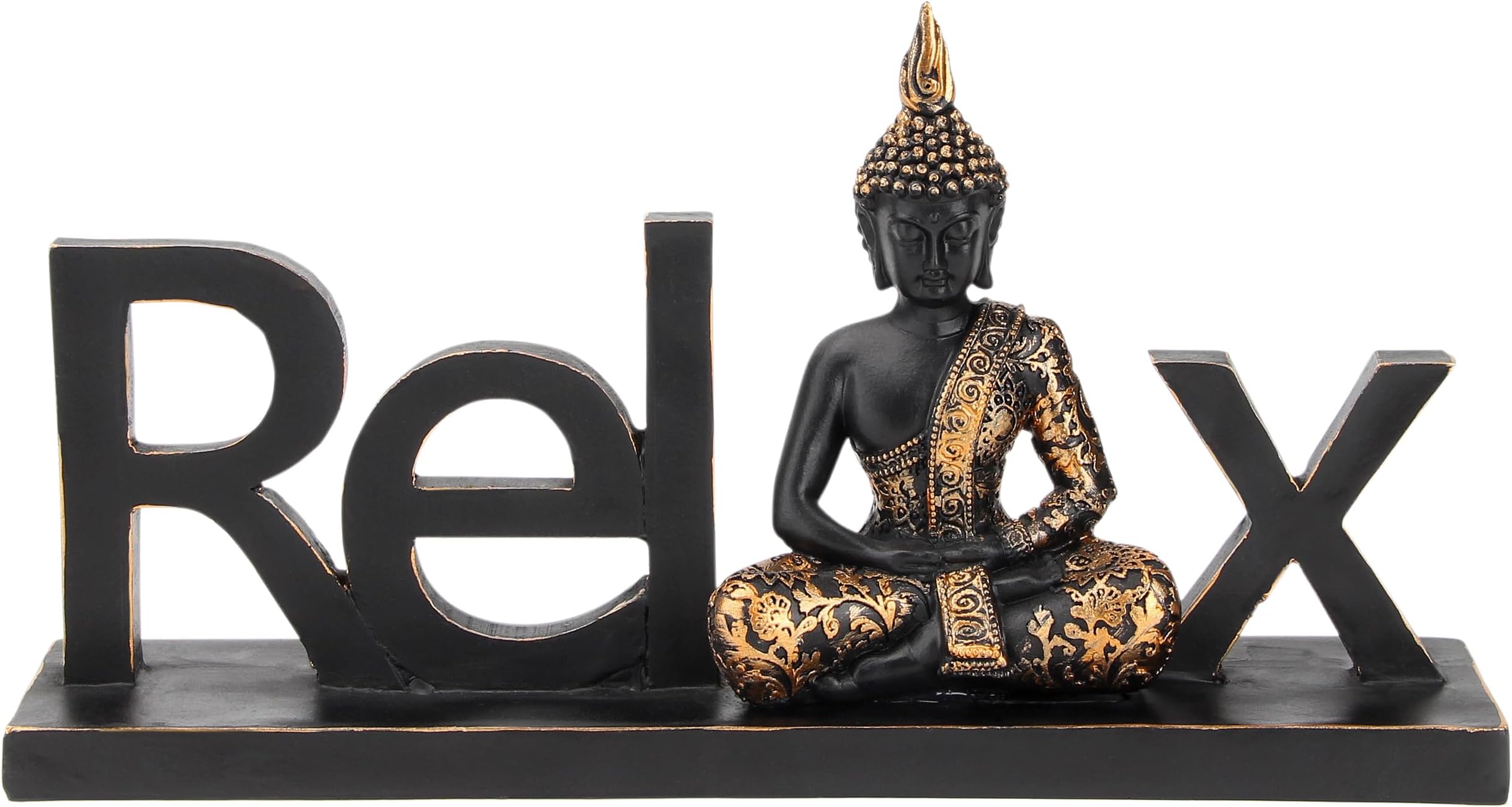 Smadeer Buddha Statue Buddah Buda - Buddah Statues for Home Decoration,Laughing Buddha Statue for Yoga feng Shui Meditation Spiritual Room Decor,Buddha Decor Indoor, Relax Budha Zen Decor