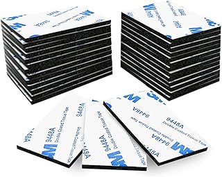 kinoco 20 pcs Autocollants Double Face Extra Forts - Adhésif Puissant pour Maison, Décoration & DIY - Forte Adhésion (5 cm x 3 cm x 3 mm, rectangles)