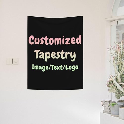 JeReVolng Tapiz personalizado con nombre y foto personalizado para colgar en la pared para regalo y estética de dormitorio