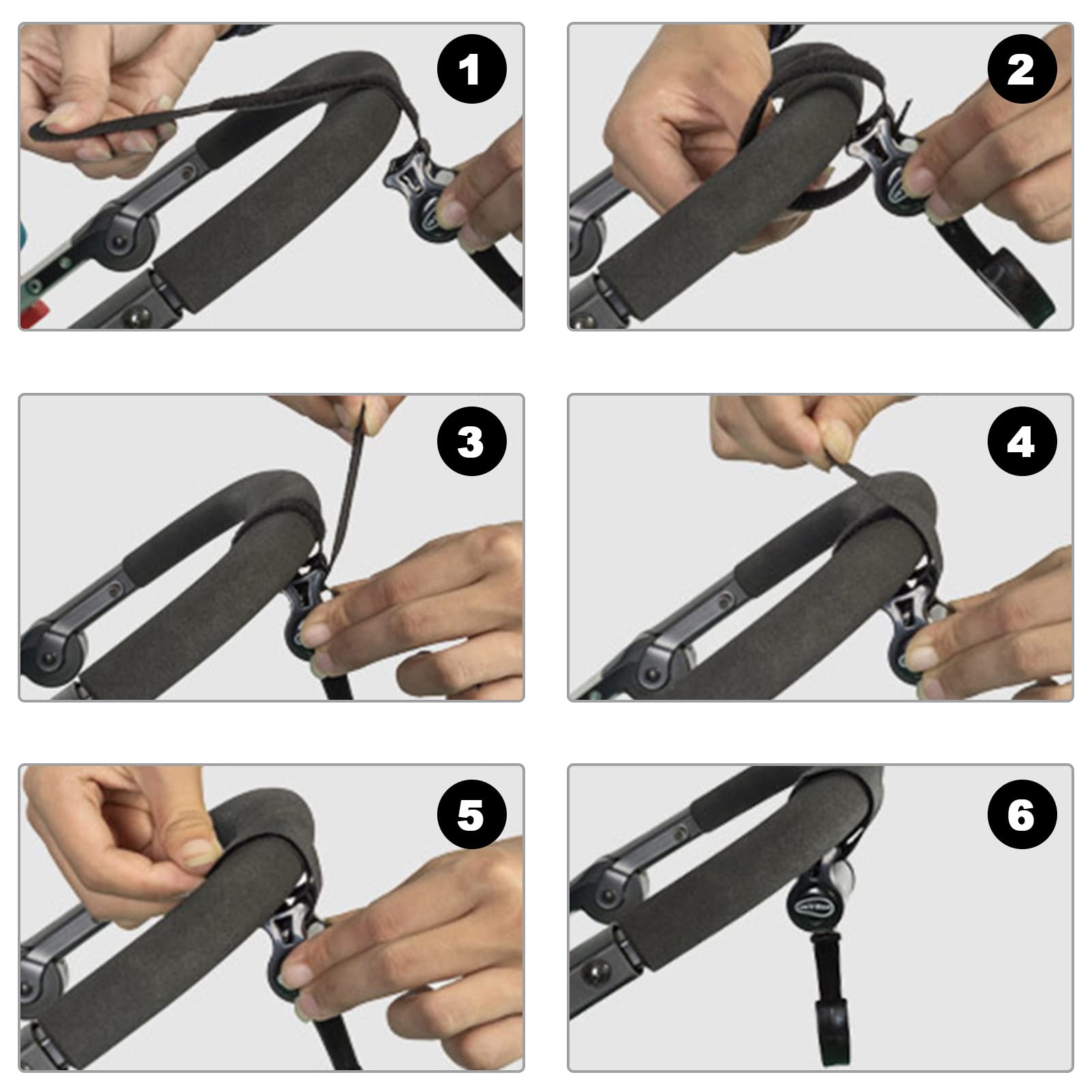 2 Ganci Passeggino Rotanti,Nero Ganci per Passeggino Gancio per borsa della spesa,Universali Passeggino Leggero Rotanti Appendi,Leggero E Resistente