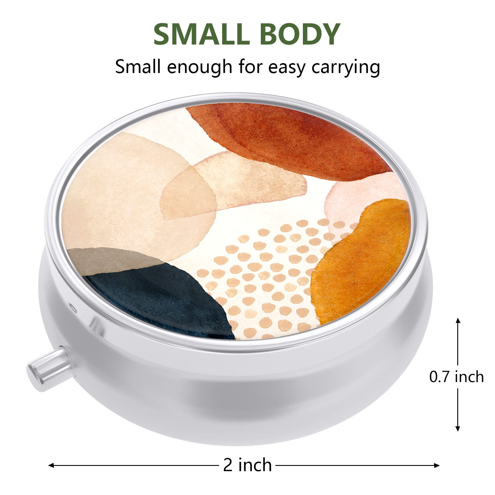 Nipichsha Pastillero, pequeño pastillero para bolso y bolsillo, bonito organizador de medicamentos de viaje, soporte portátil para guardar vitaminas, medicamentos, aceite de pescado y suplementos