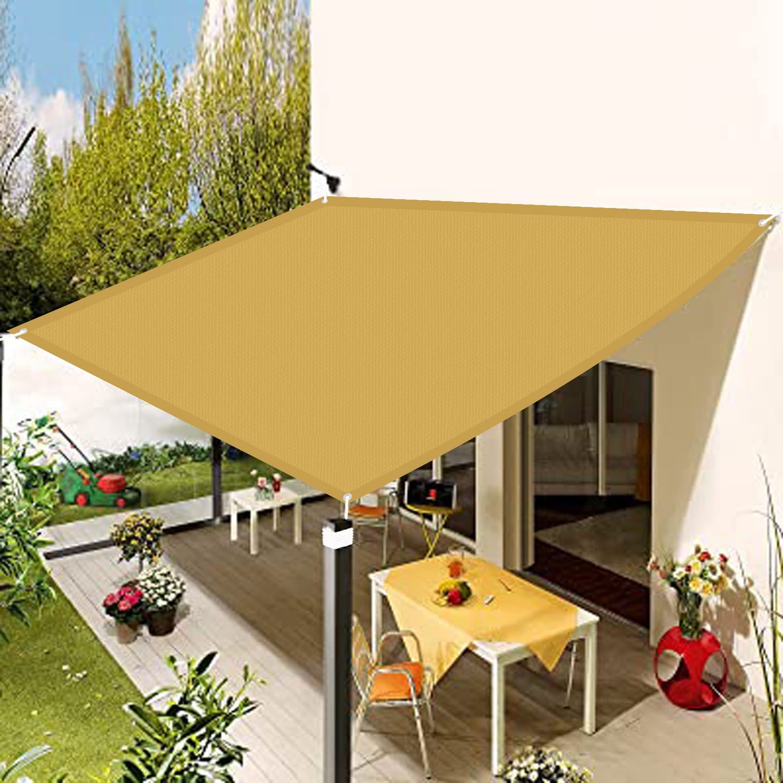 Voile d'ombrage pour extérieur 1.4x3 m pour bloquer la chaleur du soleil