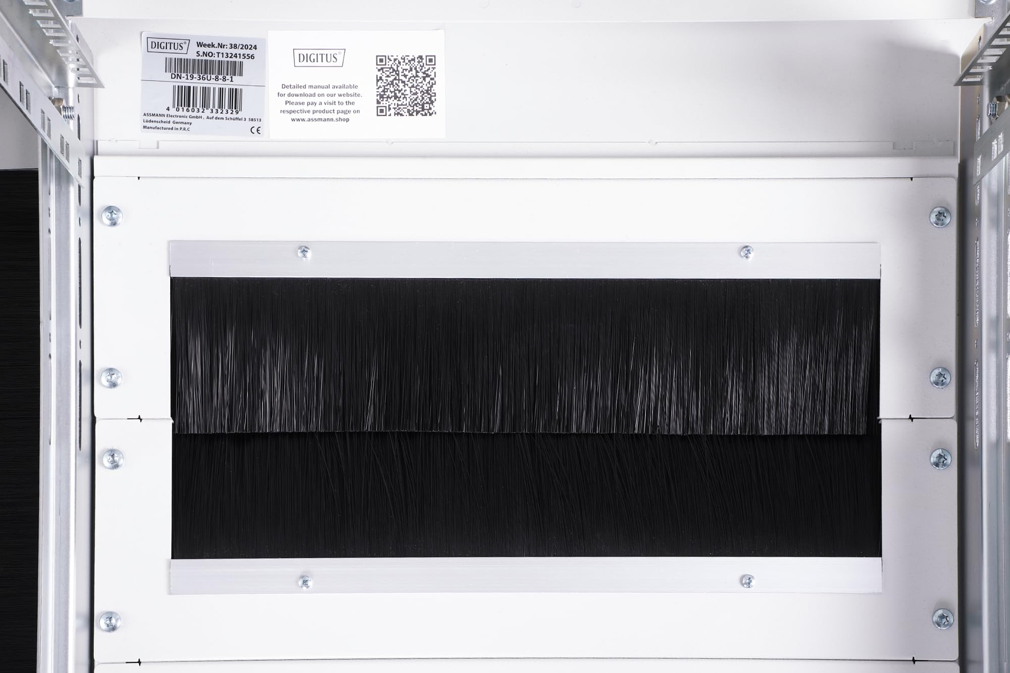 DIGITUS Armadio di rete – Rack da 19 pollici – 36U – 60x80 cm – Profondità utile 74,3 cm – Portata 1200 kg – Autoportante – Porta in vetro – Grado di protezione IP20 – Serie Unique – Nero