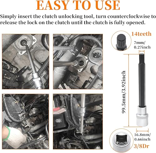 Miniatura 7 de Kit de Herramientas de Instalación y Extracción de Transmisión DPS6 de Doble Embrague en Seco, Compatible con Volvo Ford Focus, Reemplazo para FM