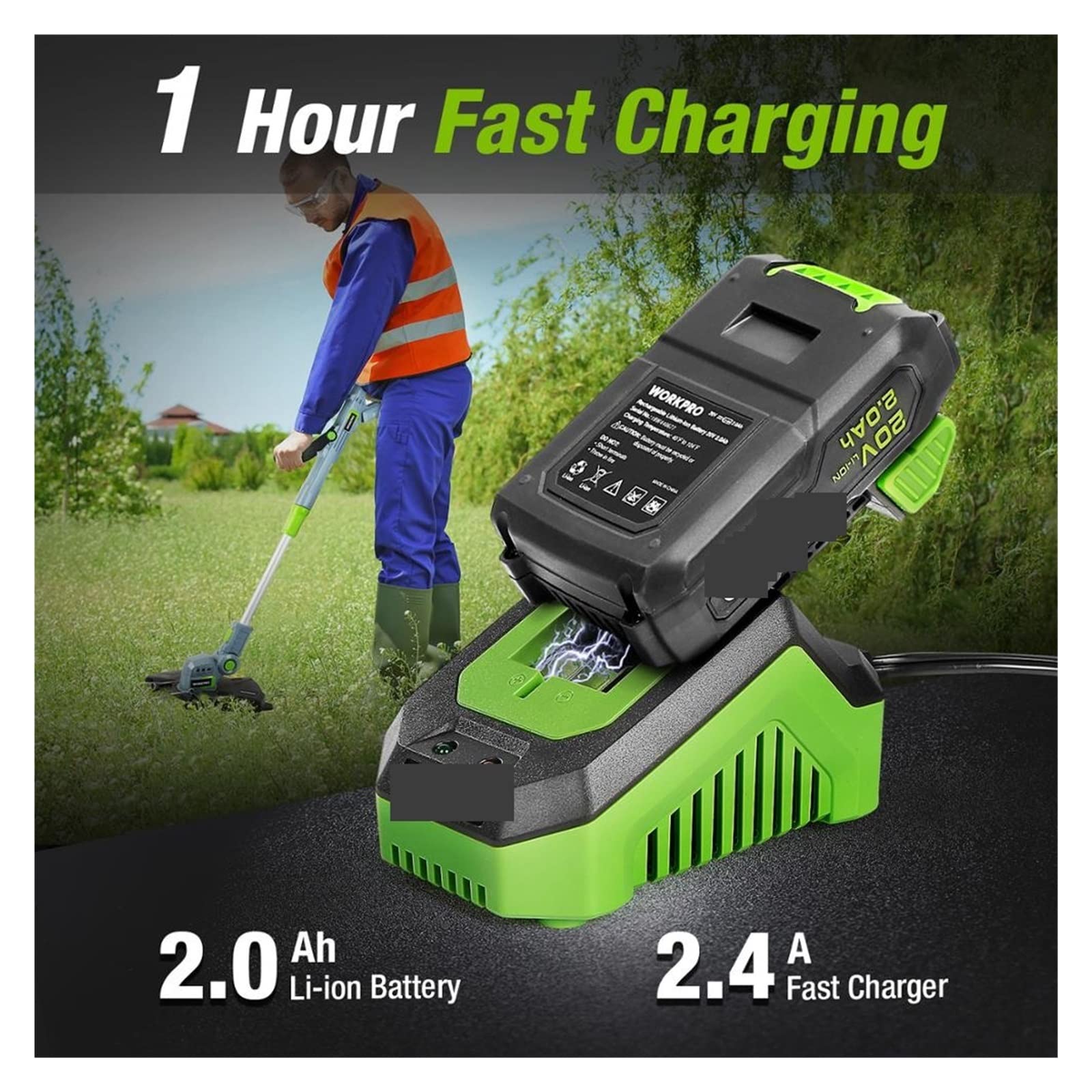 20V elektryczna kosiarka do trawy 2000mAh Li-ion akumulatorowa podkaszarka do trawy automatyczne zwalnianie przecinak do żyłki przycinanie narzędzie ogrodnicze 20 szt. Ostrza