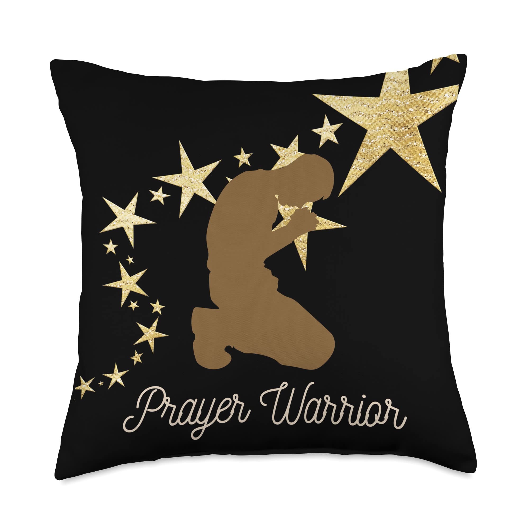 AXP Prayer Warrior Throw Pillow, 18x18, Multicolor