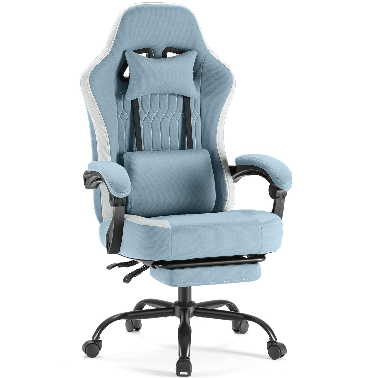 DUMOS Ergonomic Gaming Chair with Footrest, Video Game Chairs
