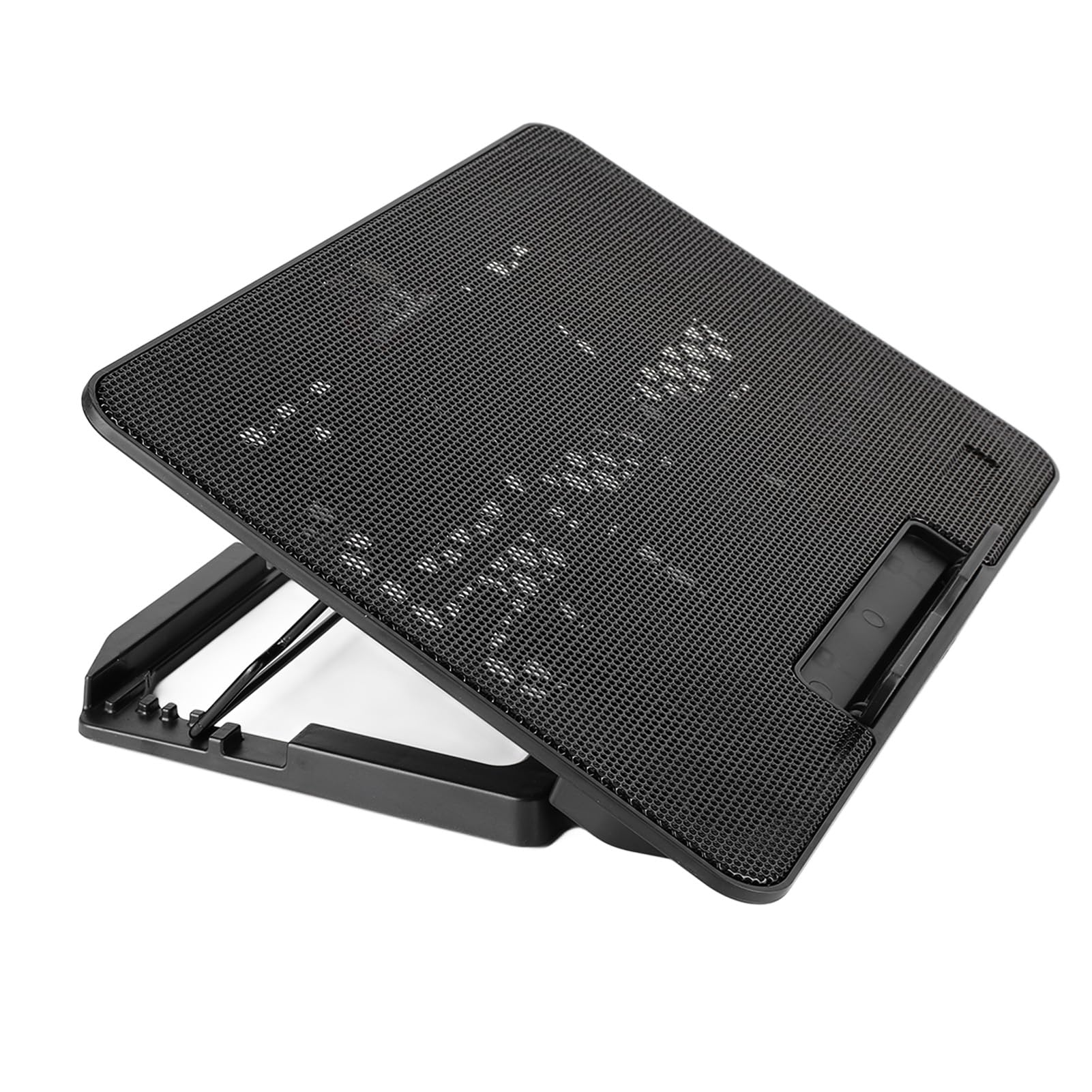 Laptop-Kühlpad mit 6 LED-Lüftern, leises Design, USB-betrieben, schneller Kühlständer für Büro und Heimgebrauch, Kunststoff, Schwarz, kompatibel mit 15,6-Zoll-Laptops und darunter
